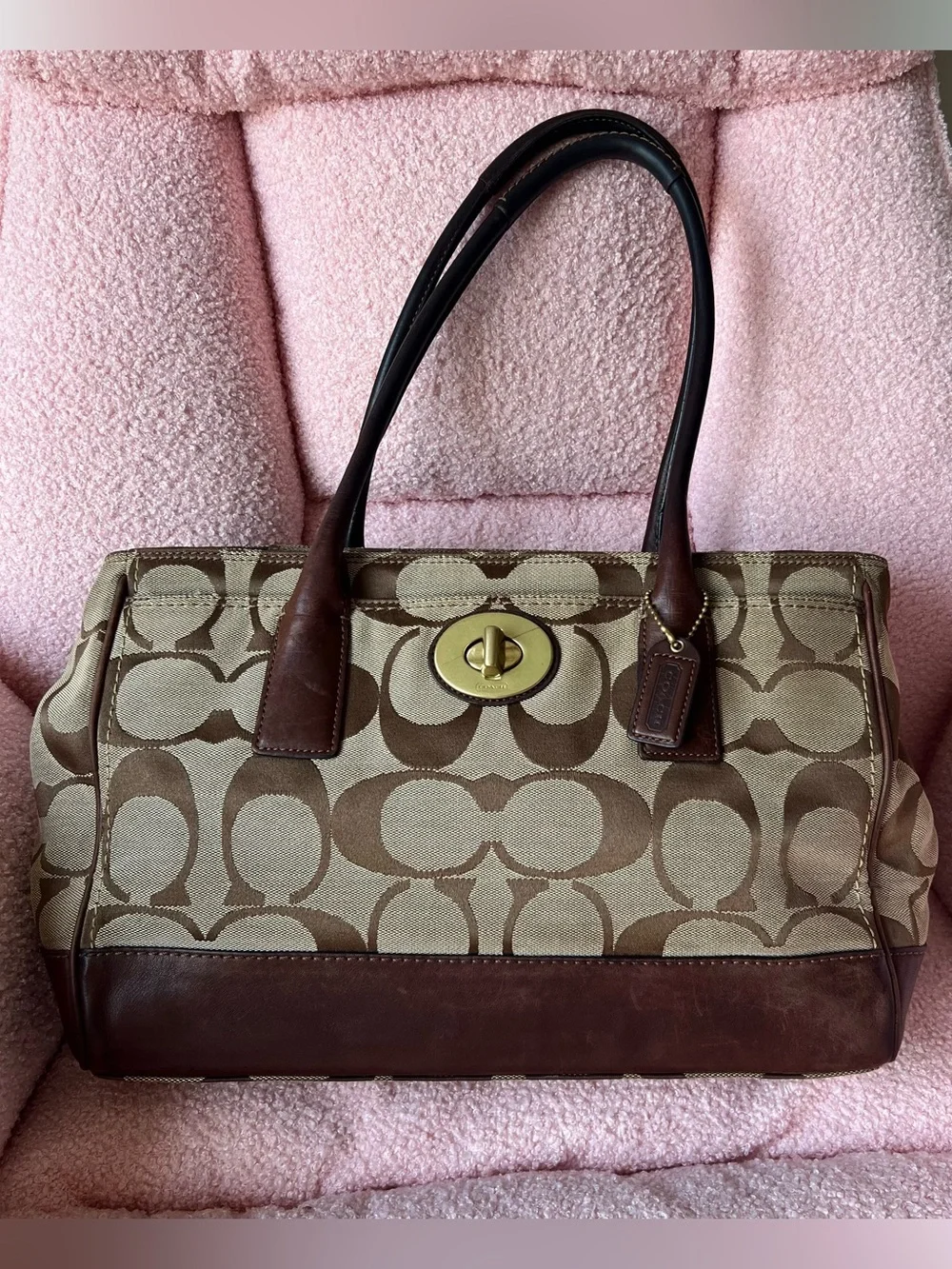 Coach Madeline Signature Canvas Shoulder Tote